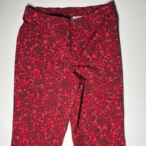 Stylish Isaac Mizrahi Red Patterned 8P pants